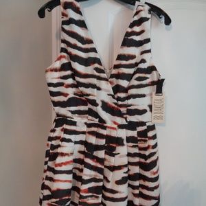 NEW BB Dakota silk tiger print a-line dress! Sz 4